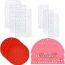 OLYCRAFT 12Pcs 4 Sizes Acrylic Earring Display Card Portable Acrylic Earring Organizer with Holes Stud Earrings Storage Holder Jewelry Show Rack for Travel Home Earrings Jewelry Supplies (Mixed Color)