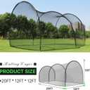 MR Batting Cage Baseball Softball, Hitting Cage Net and Frame Backyard Baseball Softball Training Equipment, Freestanding Portable Batting Cage Hitting and Pitching Practice, 20FT