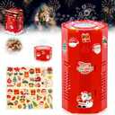 Fireworks Bubble Machine with Lights and 2 DIY Stickers,Christmas Sound Effects,Rainbow Bubbles,Christmas Toys Stocking Stuffers Gifts for Kids & Adults