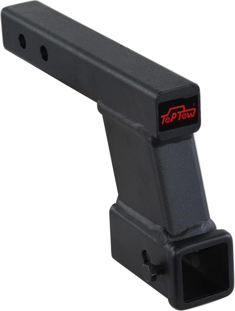 TOPTOW Trailer Hitch Extender Adapter with 6-inch Riser/Drop, 2" Receiver, 2-inch Solid Shank, 10000lbs Capacity
