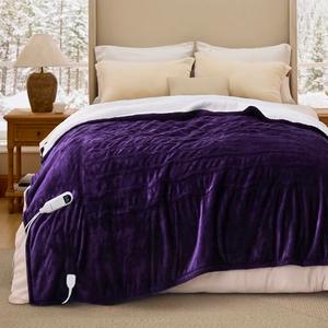 Bedsure Electric Blanket Full Size - Soft Flannel Heated Blanket Full, GentleSoft Fast Heating with 10 Time Settings & 6 Heat Settings, Warm Gift for Grandma (72x84 inches, Purple)