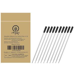 MengRan 4.5'' Ballpoint Ink Pen Refills for Twist Pens,1mm Medium Tip, Compatible with Cross Pen Refills (8513)(10 Pcs Black Ink)