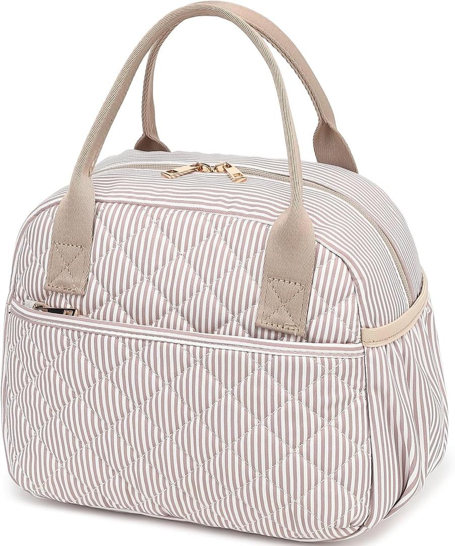 CAMTOP Lunch Box for Women Men Insulated Lunch Bag Lunch Tote Bag Leakproof Thermal Cooler Large Capacity for Travel Work School Picnic (Khaki)