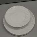 " OCCASIONS " 50 Plates Pack (25 Guests)-Vintage Wedding Party Disposable Plastic Plate Set -25 x 10.25'' Dinner + 25 x 7.5'' Salad/Dessert plates (Blossom in White)