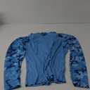 FISHEAL Men's Performance Fishing Hoodie Shirt with Thumbholes - UPF 50 Sun Protection Camo Long Sleeve Shirts Quick-Dry M Blue