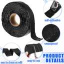 Fabbay 2 Rolls 1.97 Inch Asphalt Crack Filler Tape Asphalt Tape for Driveway Repair Joint and Crack Sealer for Tarmac Parking Lot Roof Cement Road, 50 Feet Each Roll, 2.5 mm Thick