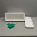 6 Packs 17 Inch Window Flower Planter Boxes, Plastic Vegetable Plant Boxes with 6 Pcs Trays, Rectangle Planter Pots with 30 Pcs Labels, White2