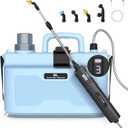 Battery Powered 2 Gallon Sprayer, Electric Weed Sprayer with Battery Indicator, 3 Adjustable Spray Pressure, Telescopic Wand with 4 Mist Nozzles, Rechargeable Handle for Garden, Lawn, Yard