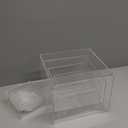 Clear Acrylic Box with Lid, Jewelry Display Box, Plastic Square Cube Decorative Storage Boxes for Candy Pill and Tiny Jewelry, Artwork Display, (7 count)