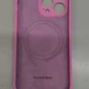 Magnetic for iPhone 16 Pro Case, Compatible with MagSafe, [Full Camera Protection][Screen Protector] Silicone Shockproof Protective Phone Case for iPhone 16 Pro 6.3", Blackcurrant