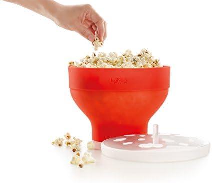 Lekue Microwave Popcorn Popper/Popcorn Maker, Red