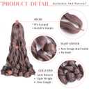 French Curl Braiding Hair Spanish Curly Braiding Hair for Box Braids 8 Packs Bouncy Curly Crochet Hair 24 inch Pre Stretched Synthetic Hair Extensions(Pack of 8,#BT01)