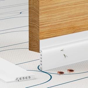 Door Draft Stopper, Door Sweep for Bottom of Door, Under Door Gap Filler, Weather Stripping Door Seal for Exterior & Interior Doors, Under Door Draft Blocker Soundproof/Insulator (White, 78inch)