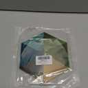 Fractal Fidget Hexagon, Kinetic Desk Spinning Toy, 35 Circles5.9x6.69in, Used for Anxiety Disorder ADHD, Adult Office Visual Illusion fingertip Toys, 1 pc (Yellow-Blue-Green)