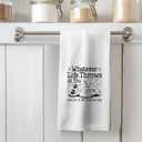 Trendy Retro Duck Kitchen Towels, Gifts for Duck Lovers Dish Tea Towels for Kitchen Decor, Whatever Life Throws at You Funny Animal Decorative Hand Towels for Bathroom, 16x24 Inch