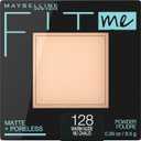 Maybelline Fit Me Matte + Poreless Pressed Face Powder Makeup & Setting Powder, Warm Nude, 1 Count 128 shade