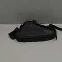 Bike Frame Bag, Water Resistant Reflective Bicycle Triangle Bag with 2 Side Pockets, Top Tube Bag for Phone, Bicycle Storage Pouch for MTB & Road Cycling Tool Accessories (Black)