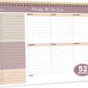 Weekly To Do List Notepad with 52 Undated Sheets8.5"11"- Undated Weekly Planner Notepad for Office Desk Accessories and Supplies - Midnight Lilac