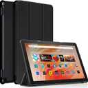Amazon Fire HD 10 Tablet Case,Tablet Case Fits Amazon Fire HD 10 Kids & Kids Pro Tablet,(13th Gen,2023 Release),Dual Angle Lightweight Slim Folding Stand Folio Cover for Fire 10.with Auto Wake/Sleep. (Black)