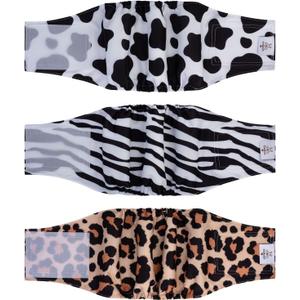 CuteBone Dog Diapers Male Washable Belly Band for Male Dogs Wraps 3pcs a Pack DM39XS