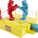 Mattel Games Rock 'Em Sock 'Em Robots Kids Game, Red Rocker vs Blue Bomber, Knock His Block Off
