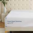 White Bulk Twin Fitted Sheet Only Deep Pocket 6 Pack, Quick Sort Bottom Bed Sheets Color-Coded Label Threads, Soft Brushed Microfiber Hotel Motel Airb&bs Essentials for Hosts, 39"x75"