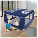 XVISHX 42x42 Inches Puppy Playpen with Cover&Dog Pads, Dog Playpen for Puppies or Small Dogs, Pet Playpen for Indoor & Outdoor, Sturdy Safety Dog Pen with Thickened Fabric