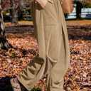 TARSE Women Corduroy Baggy Harem Pants Drawstring Loose Wide Leg Casual Lounge Pant 2025 Travel Vacation Clothes with Pockets (Brown, M)
