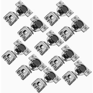 Soft Close 1-1/4" Overlay Cabinet Hinge Cabinet Kitchen Hardware Kitchen Cabinet Door Hinges with Screws 105 Degree 6 Ways 3 Cam Adjustment