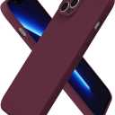 Oakxco for iPhone 13 Pro Max Case Silicone, Ultra Slim Thin Phone Case for Women Girls, Plain Solid Color Minimalist Aesthetic Cute Girly Design, Soft Rubber Gel TPU with Camera Cover, Burgundy Maroon