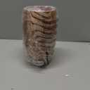 karyfine Oval Glass Pendant Lamp Shade Only Art Glass Light Covers for Kitchen Island Pendant Light Fixtures Replacement Shade for Mini Pendant Light (Brown Stripes)