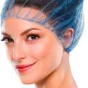 ABC PACK & SUPPLY Blue Disposable Hair Net, 28 Inches. Pack of 100 Nylon Hairnet Medical. Disposable Hair Cap. Unisex Surgical Head Cover. Elastic Hairnets for Cooking, Cleaning, Food Service