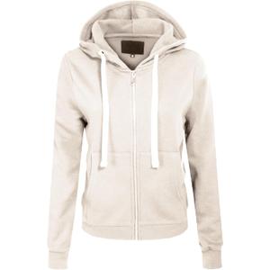 MixMatchy Women's Hooded Sweatshirts Jacket Casual Drawstring Zip Up Hoodie with Pocket (Large, Bone) MixMatchy Women's Hooded Sweatshirts Jacket Casual Drawstring Zip Up Hoodie with Pocket (Large, Bone)