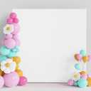 Wokceer Wedding Arch Cover White 6.6FT x6.6FT Square Arch Backdrop Covers Spandex Fitted Balloon Arch Covers Stretchy Backdrop for Birthday Party Wedding Ceremony Banquet Decoration