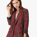 Allegra K Women's Notched Lapel Double Breasted Work Formal Blazer Jacket XL