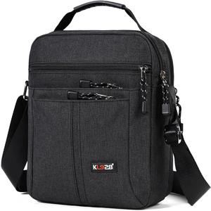 KL928 Men's Messenger Bag - Crossbody Shoulder Bags Travel Bag Man Purse Casual Sling Pack for Work Business (1893-large-black)