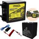 Trailer Brakes Break-Away Kit, Side Load Break-Away Controller System with Switch and LED Indicator, Built-in 12V 5AH Battery, Suitable for Trailer Caravans