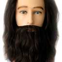 Celebrity Mr. Sam Cosmetology Human Hair Manikin with Beard