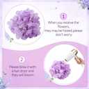 Tigeen 200 Pcs Hydrangea Artificial Flowers Bulk 7.48 Inch Artificial Hydrangeas with Removable Stems Faux Flowers Wedding Decor for Home Garden Party Decoration DIY Project (Lavender)