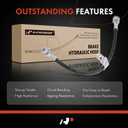 2 x A-Premium Front Passenger Brake Hydraulic Hose Compatible with Chevy, Oldsmobile and Pontiac Models - Lumina APV 1992-1996, Silhouette 1992-1996, Trans Sport 1992-1996 - Replace# 17998302