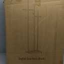Standing Coat Rack with Marble Base Heavy Duty Clothes Hanger Rack Metal Coat Tree for Clothes Hats Scarfs Purses 19.69 x 11.02 x 68.9 Inches (Black)