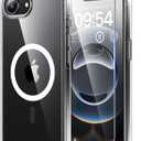 TAURI for iPhone 16e Case, Compatible with MagSafe, Anti-Yellowing with Screen Protector, Shockproof Military-Grade Protection, Slim Magnetic Phone Case for iPhone 16 e 6.1", Clear