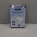 Licoseam Hair Dryer, 1875W Compact Hair Blow Dryer, with Diffuser and Concentrator, White