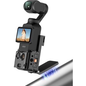 Metal Magnetic Mount Compatible with DJI OSMO Pocket 3 Accessories Multi-Functional Expansion Cage Aluminum Utility Frame Protective Case with Quick-Release Safety Lock, Black