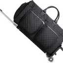 Rolling Garment Bags for Travel,Convertible Duffle Garment Bag Roller Bag Carry on Garment Bag with Wheels Luggage Rolling Weekender Roller Duffle Bags for Travel-Black (A6-Black-2P)