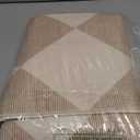 Beeiva Checkered Print 3x5 Washable Area Rug for Bedroom, Non Slip Ultra Thin Beige Entryway Rug Non Shedding Kitchen Rug 3x5, Modern Checkerboard Carpet Plaid Decor for Bathroom Office Nursery