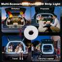 Car LED Strip Lights, 4m/13.12ft Waterproof Car Trunk Light Strip, White Color 6000k, Flexible Cutting Silicone, Auto On/Off, Low Voltage 12V LED Strip Lights for Cars