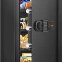 [23.6" Tall] Large Fireproof Safe for Home Use, Digital Home Safes Water and Fireproof with Spare Keys and Alarm System, Anti-Theft Fire Proof Safe for Home Office