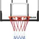 VEVOR Basketball Hoop, 44 Inchs PC Backboard Wall Mounted, Basketball Portable Hoop & Goal, Indoor & Outdoor with Hand-Crank Adjustment, Classic Basketball Court, Teens, Adults, Schools, Parks, Black Goal 44in