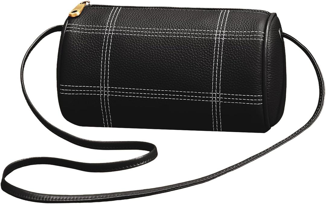 GIVLEFLY Genuine Leather Womens Crossbody Bag - Elegant Small Shoulder Purse for Daily & Evening Use